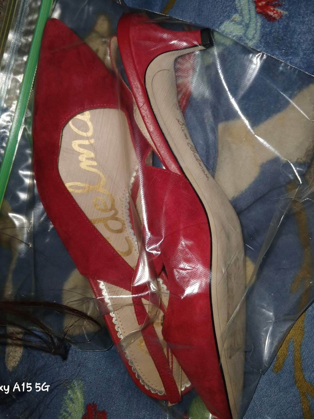 Sam Edelman Red Suede Bianka Slingback Kitten Heels - Picture 6 of 6